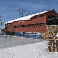 Sachs Covered Bridge in the winter.